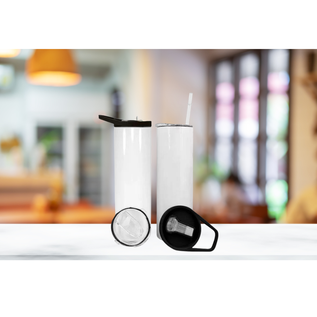 30oz Skinny 2-in-1 Sublimation Water Bottle Tumbler