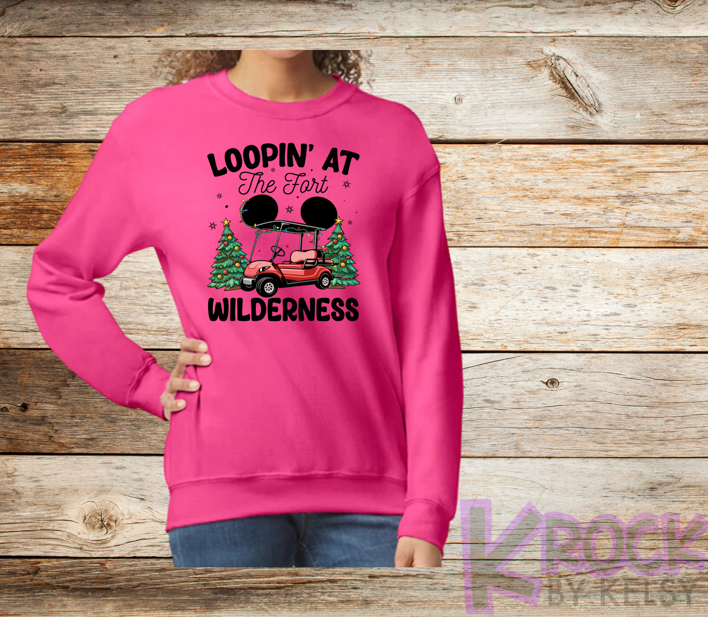 Loopin' At The Fort Wilderness - Adult Fleece Crew