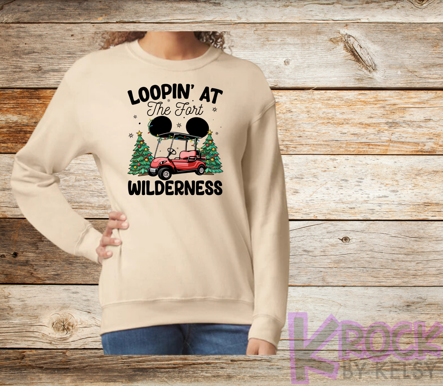 Loopin' At The Fort Wilderness - Adult Fleece Crew