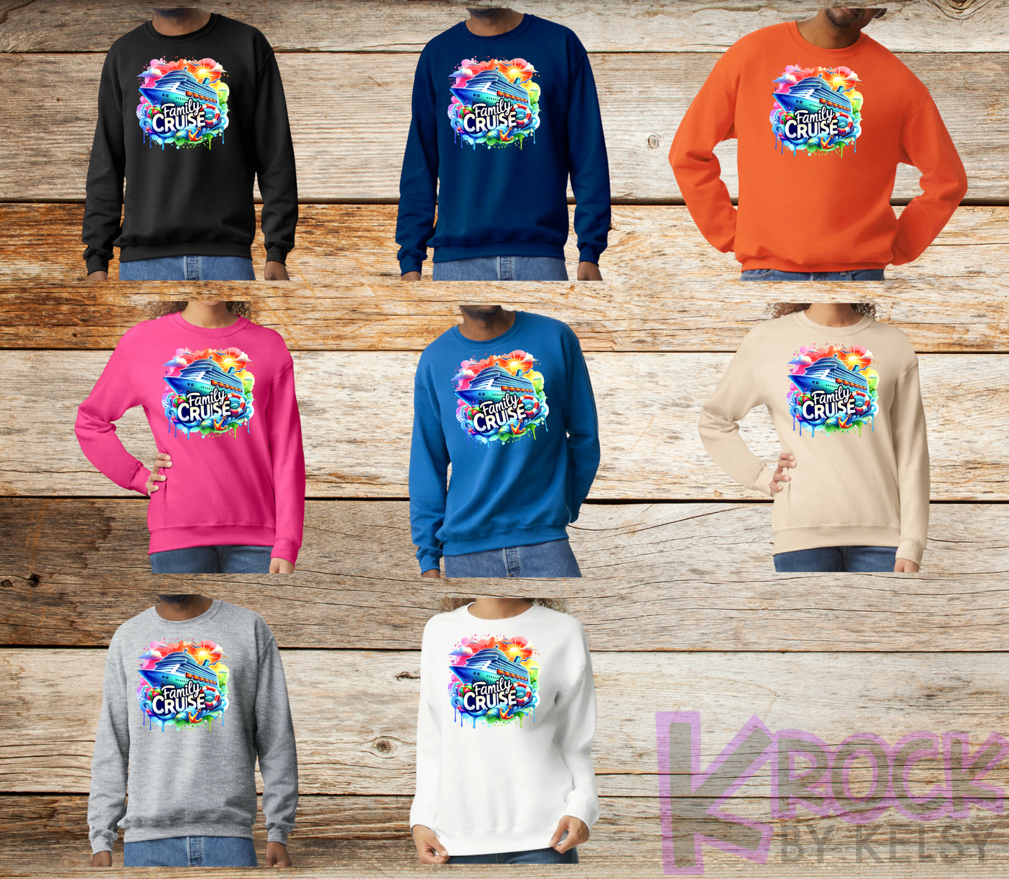Family Cruise - Adult Unisex 50/50 Fleece Crew