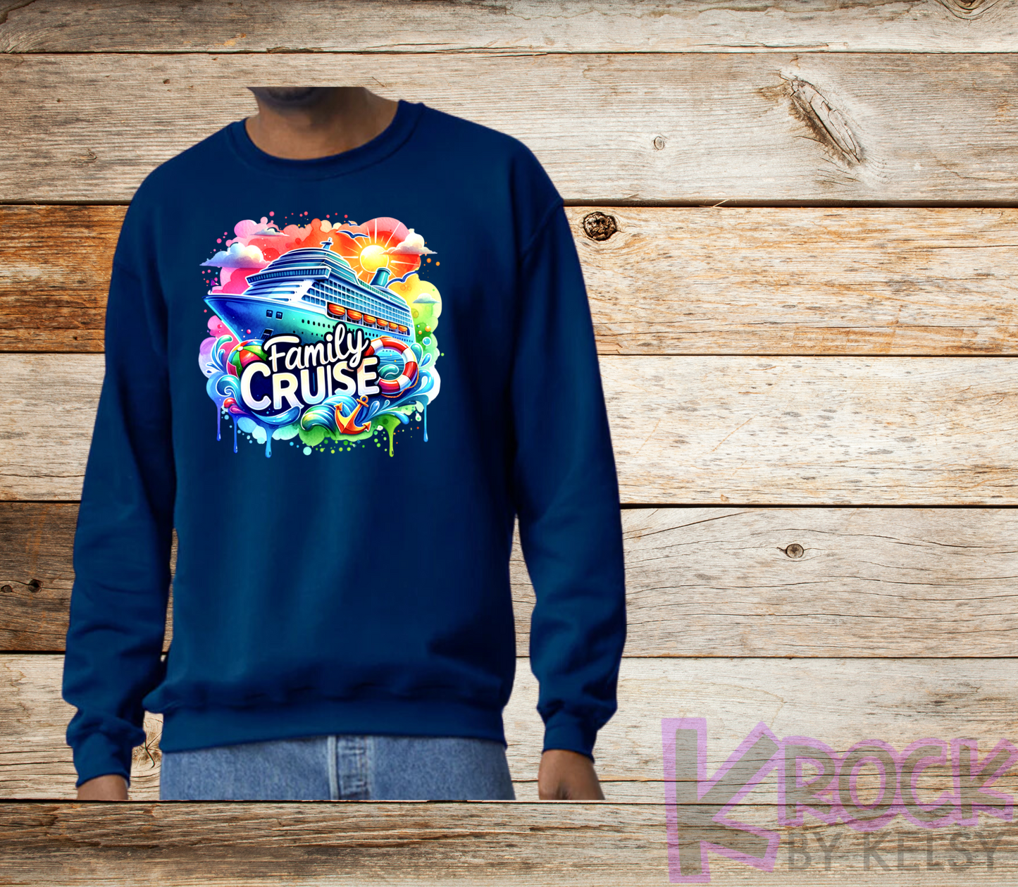 Family Cruise - Adult Unisex 50/50 Fleece Crew