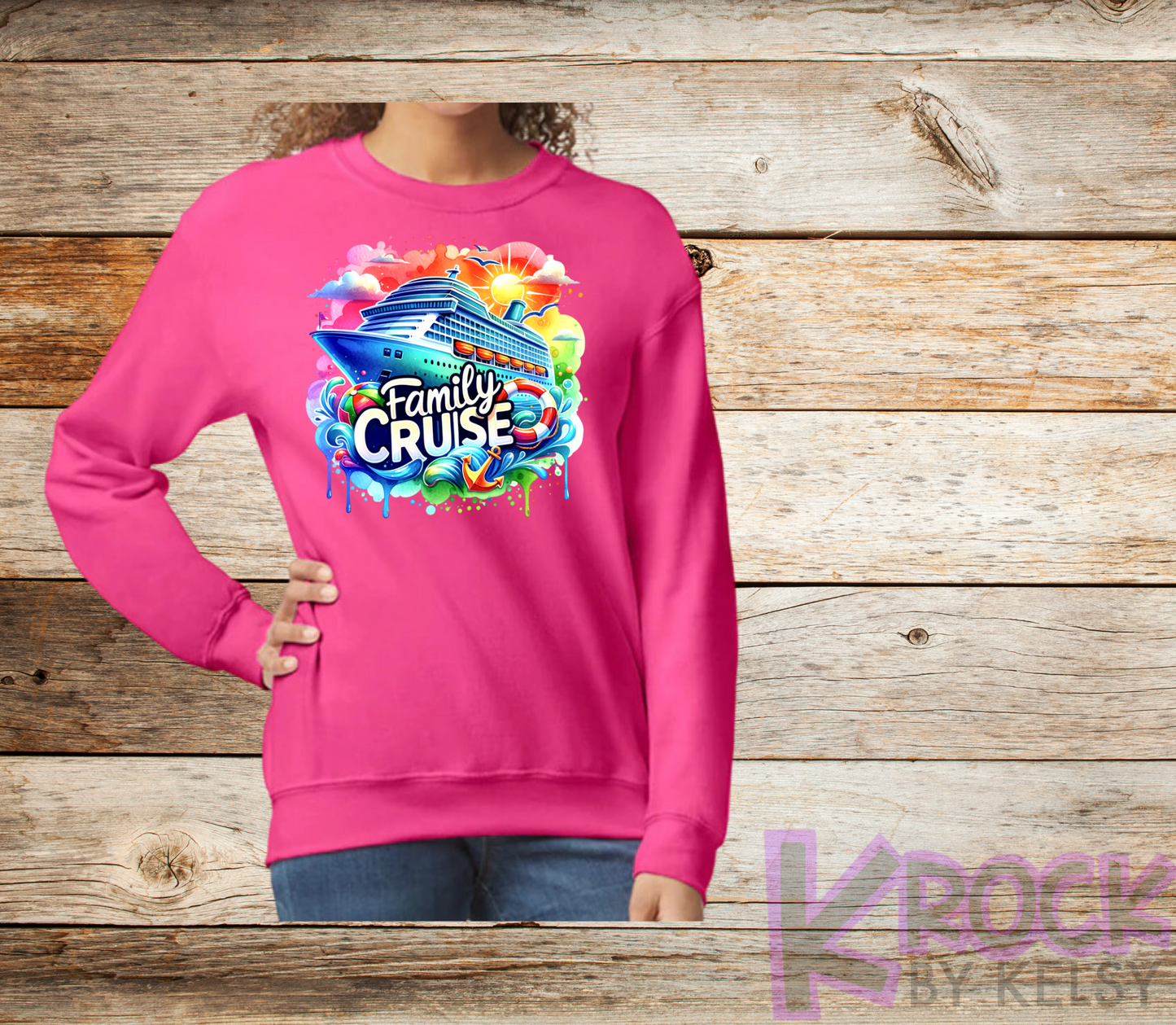Family Cruise - Adult Unisex 50/50 Fleece Crew
