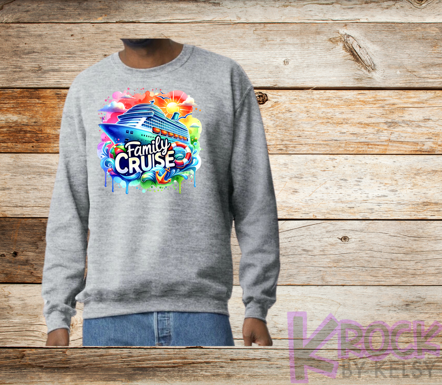 Family Cruise - Adult Unisex 50/50 Fleece Crew