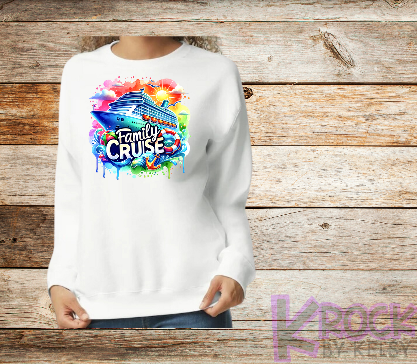 Family Cruise - Adult Unisex 50/50 Fleece Crew