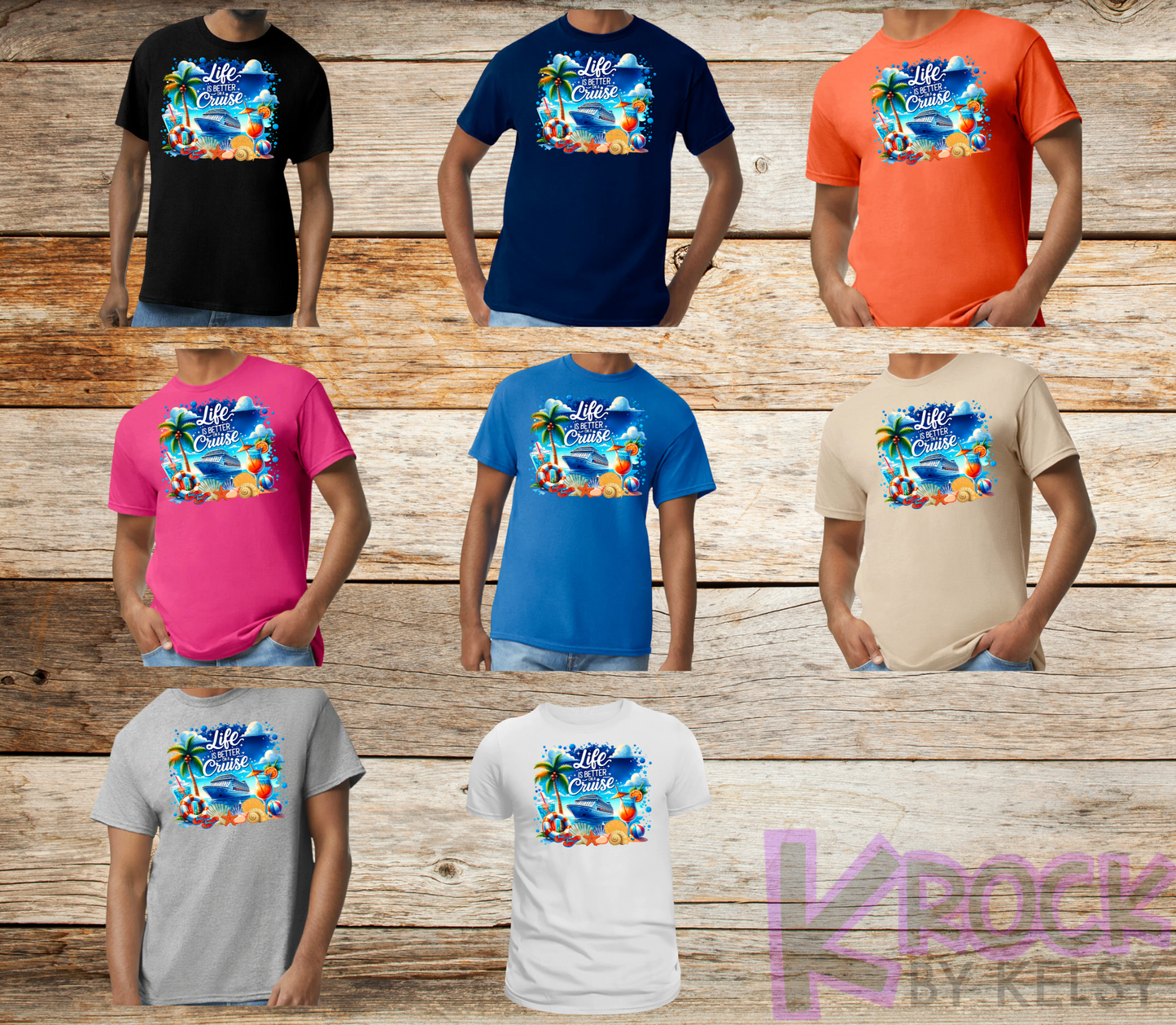 Life Is Better On A Cruise - Adult Unisex Cotton T-Shirt