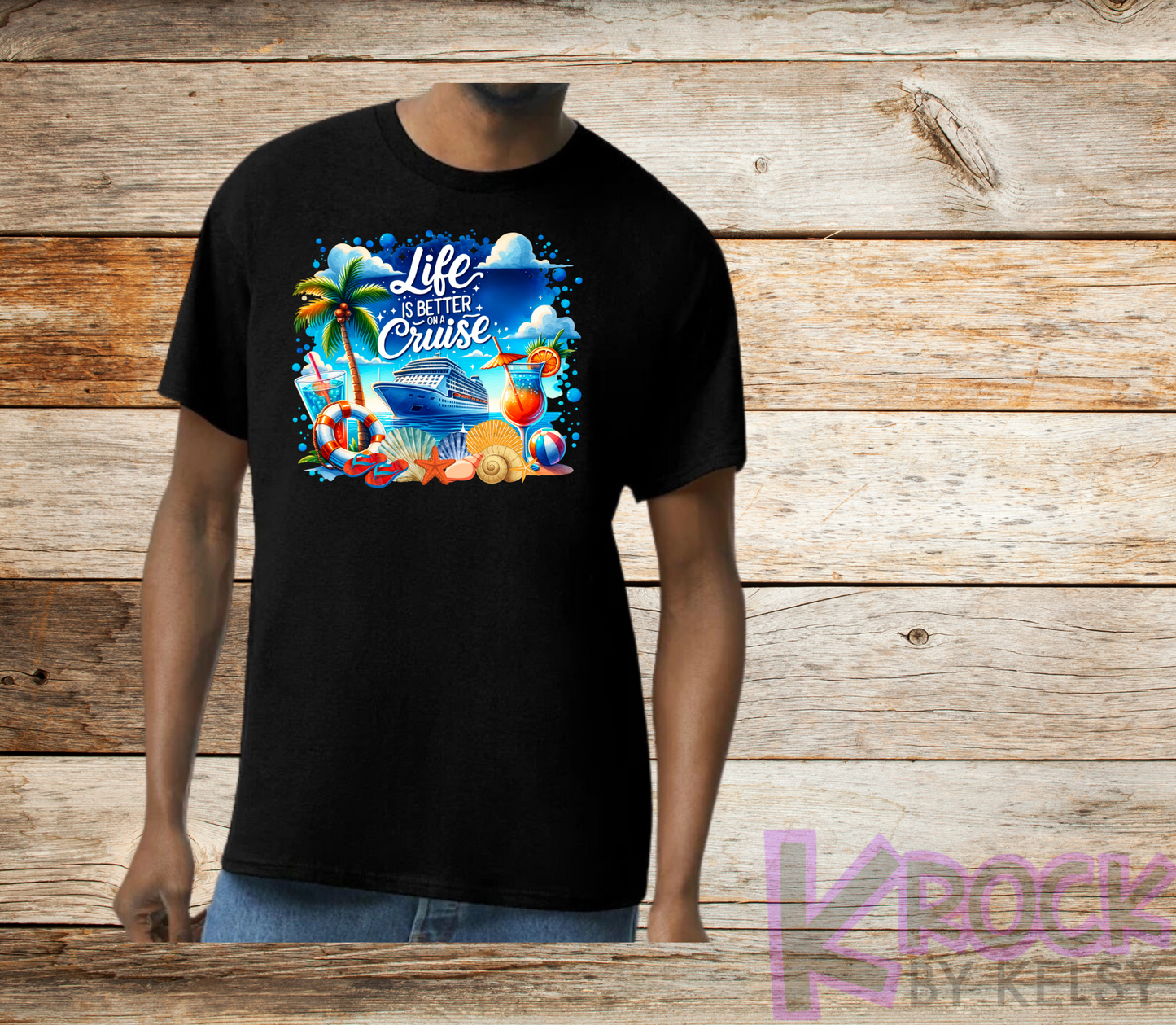 Life Is Better On A Cruise - Adult Unisex Cotton T-Shirt