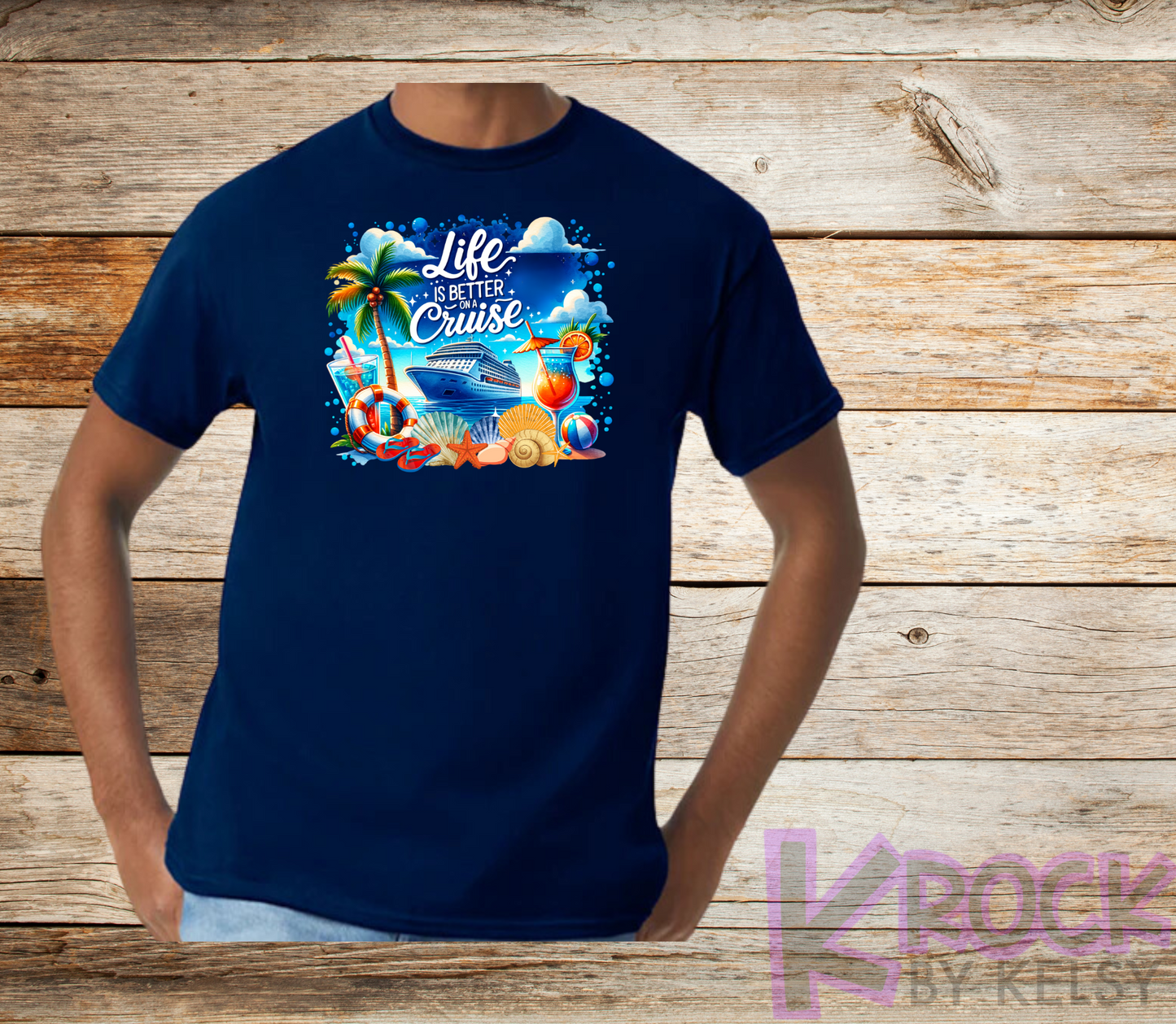 Life Is Better On A Cruise - Adult Unisex Cotton T-Shirt