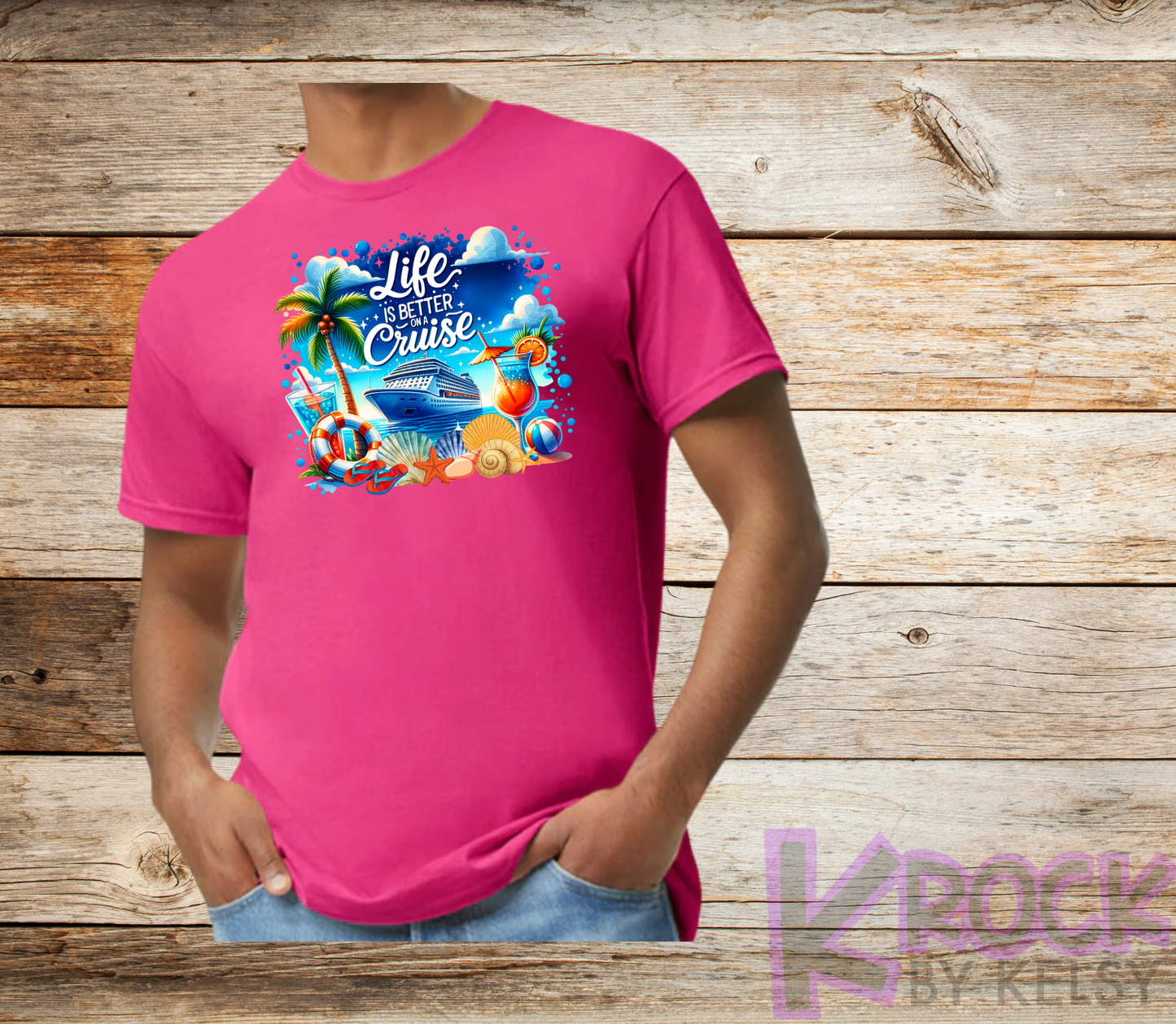 Life Is Better On A Cruise - Adult Unisex Cotton T-Shirt