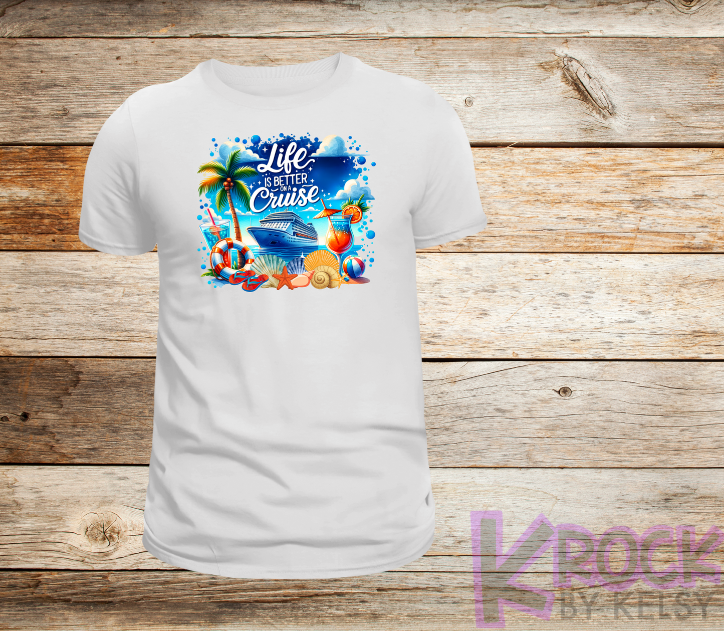 Life Is Better On A Cruise - Adult Unisex Cotton T-Shirt