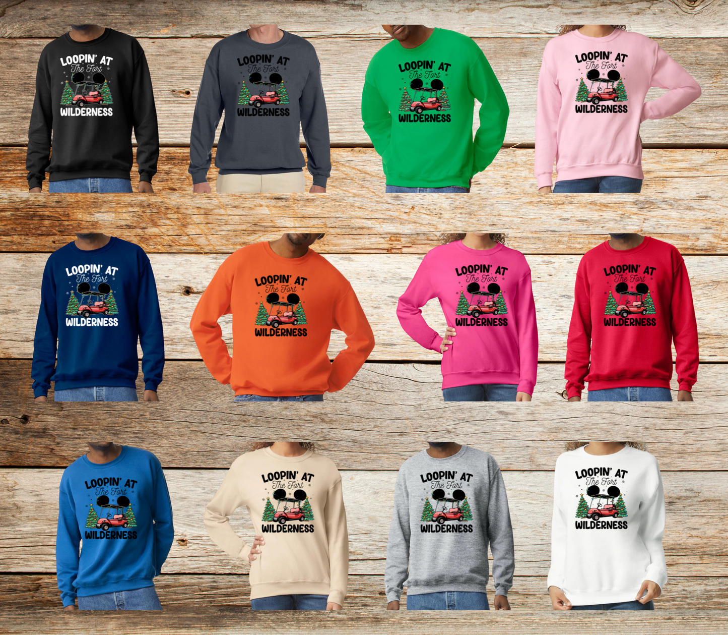 Loopin' At The Fort Wilderness - Adult Fleece Crew