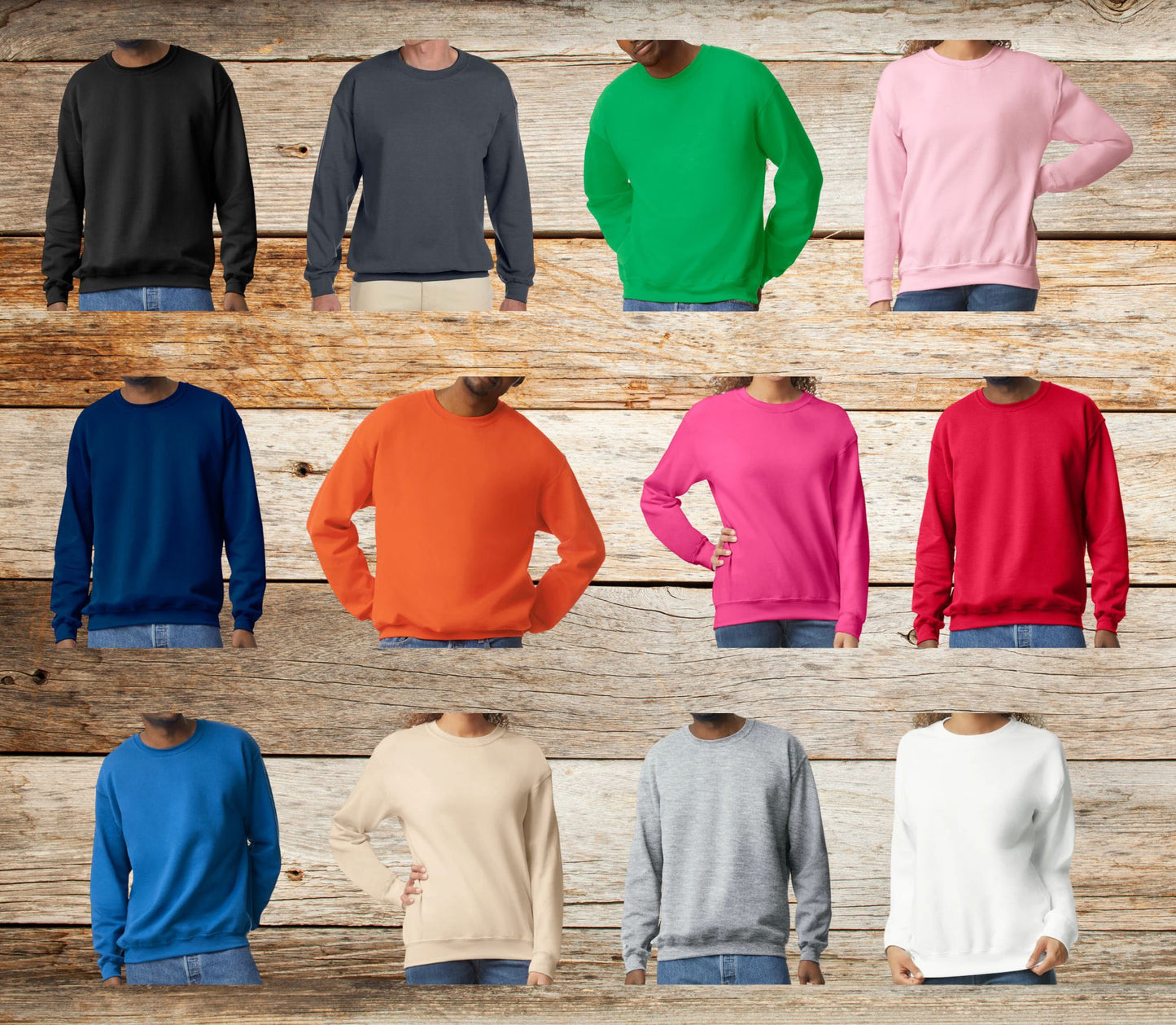 Adult Unisex 50/50 Fleece Crew