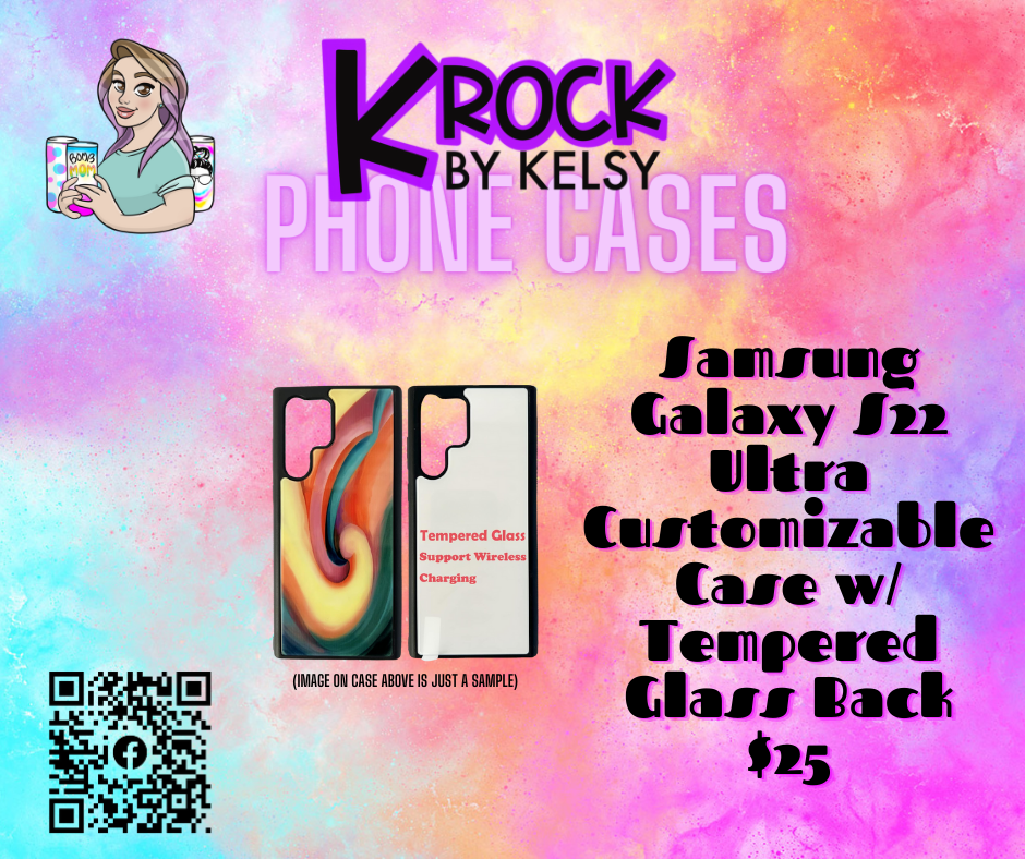 Samsung Galaxy S22 Ultra Sublimation w/ Tempered Glass Back