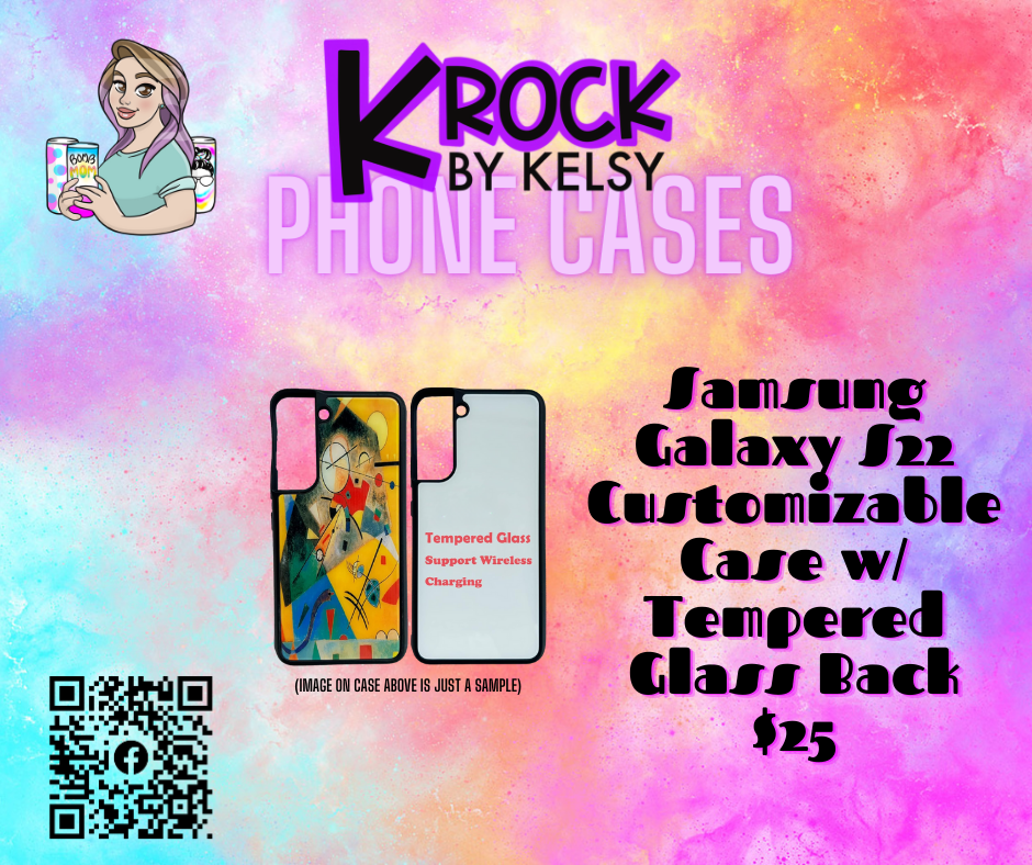 Samsung Galaxy S22 Sublimation w/ Tempered Glass Back