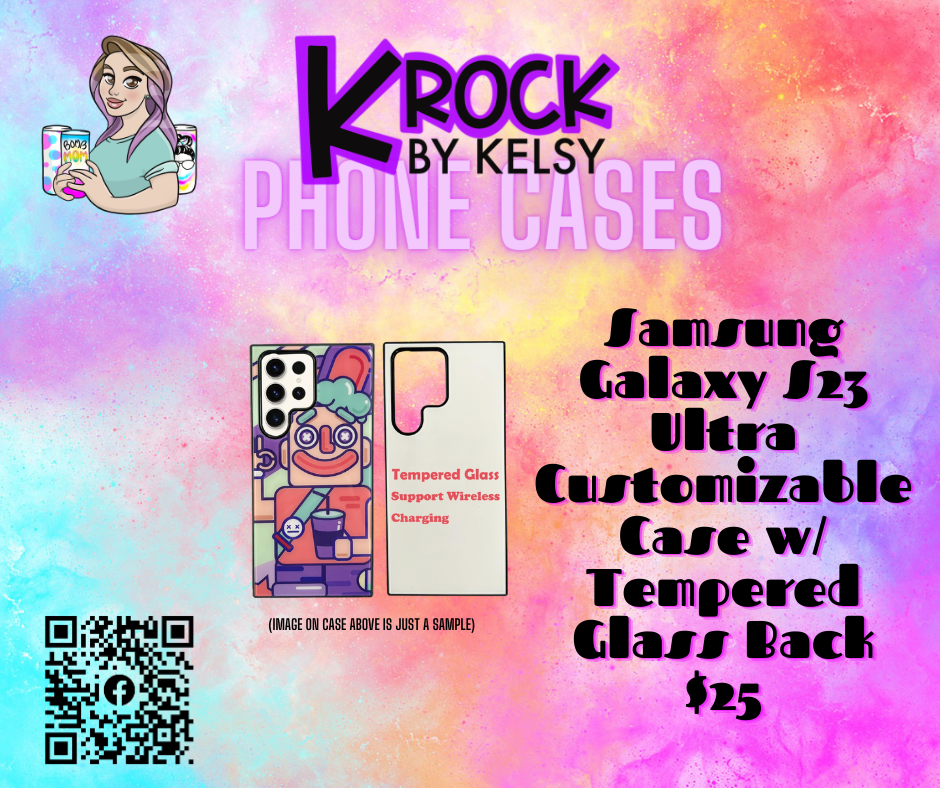 Samsung Galaxy S23 Ultra Sublimation w/ Tempered Glass Back