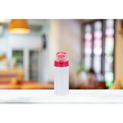 12oz Kids Flip Top Sublimation Water Bottle