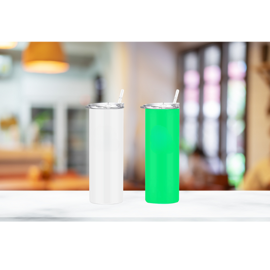 20oz Skinny Glow In The Dark Sublimation Tumbler