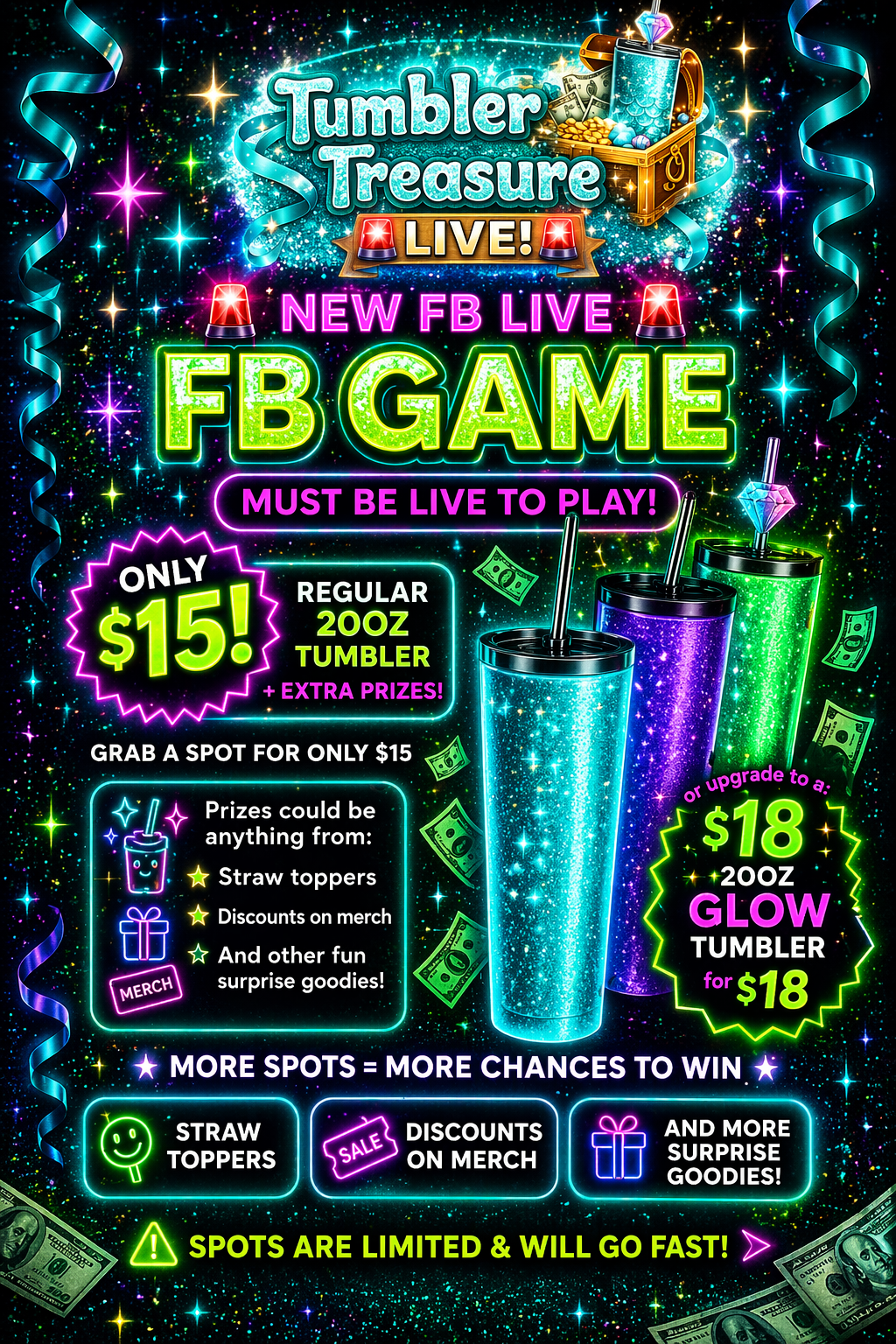 Tumbler Treasure Live!